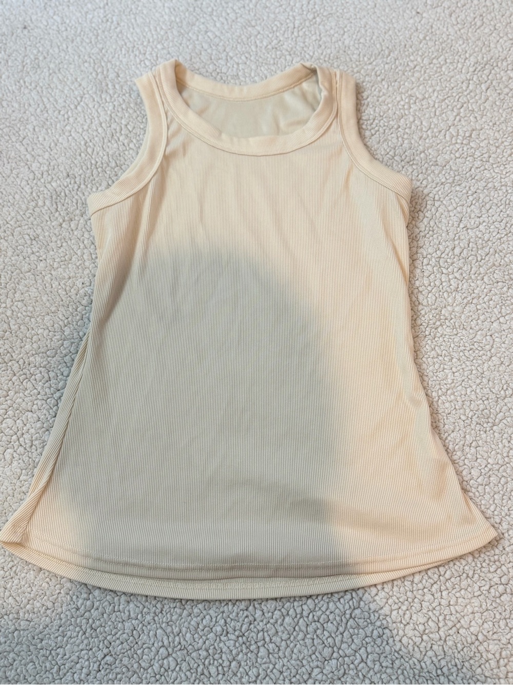 Lightweight Ribbed Tank - Cream